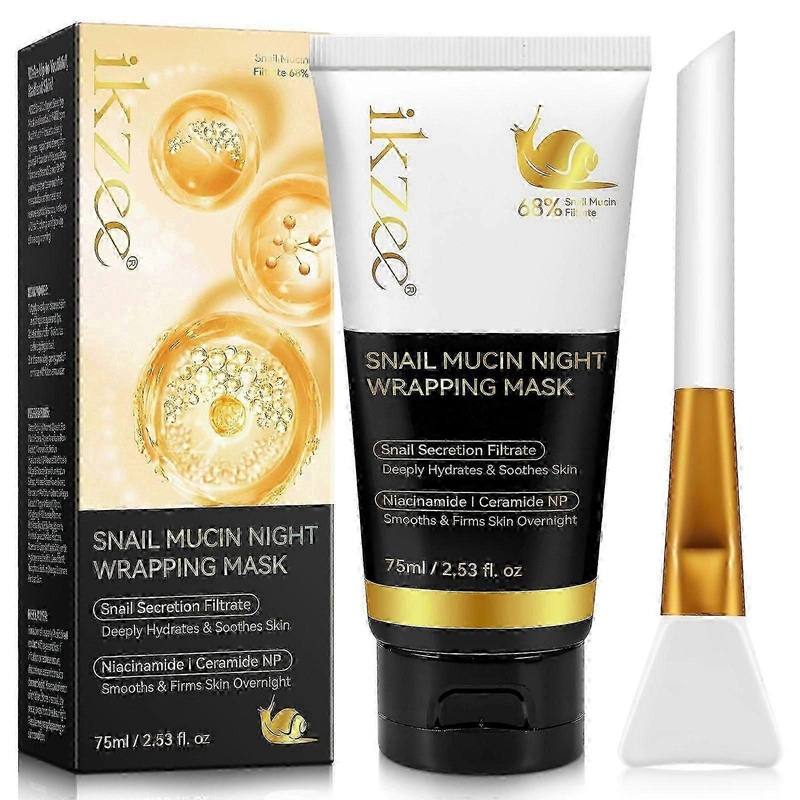 Snail Mucin Skincare Collagen Face Mask Collagen Night Wrapping Mask For Glass Skin Hydrating, Moisturizing, Firming & Enhancing Skin Vitality