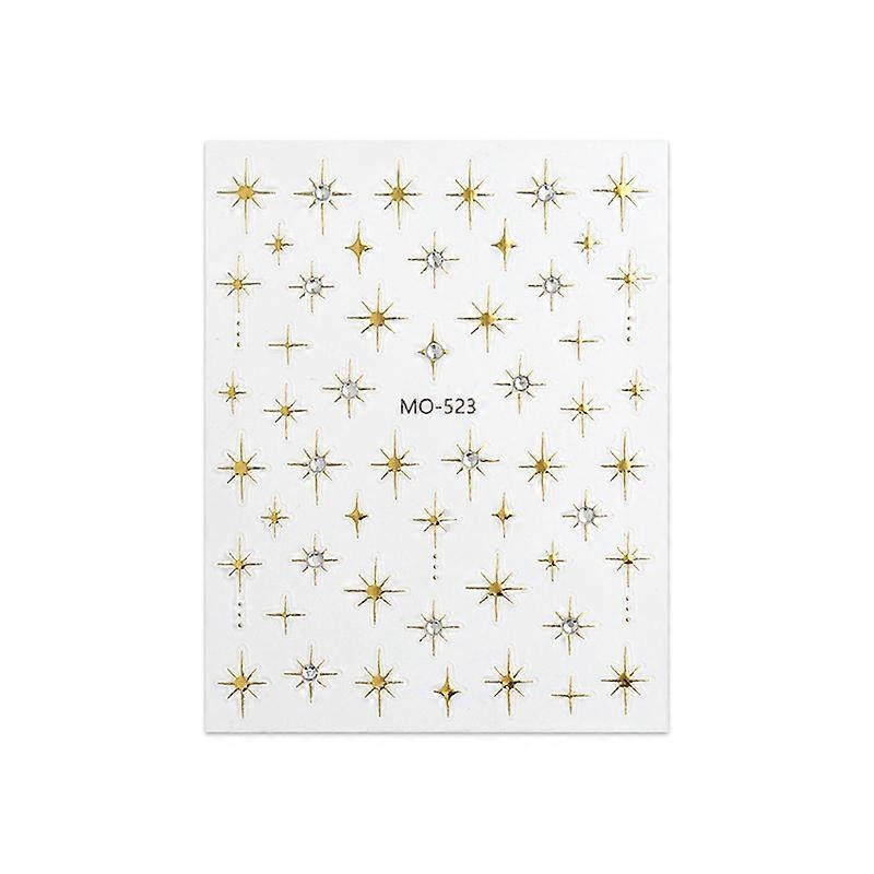 Star With Diamond Nail Sticker Nail Art Decoration 3D Sticker Nail Adhesive Nail Charm Nail Art Accessories