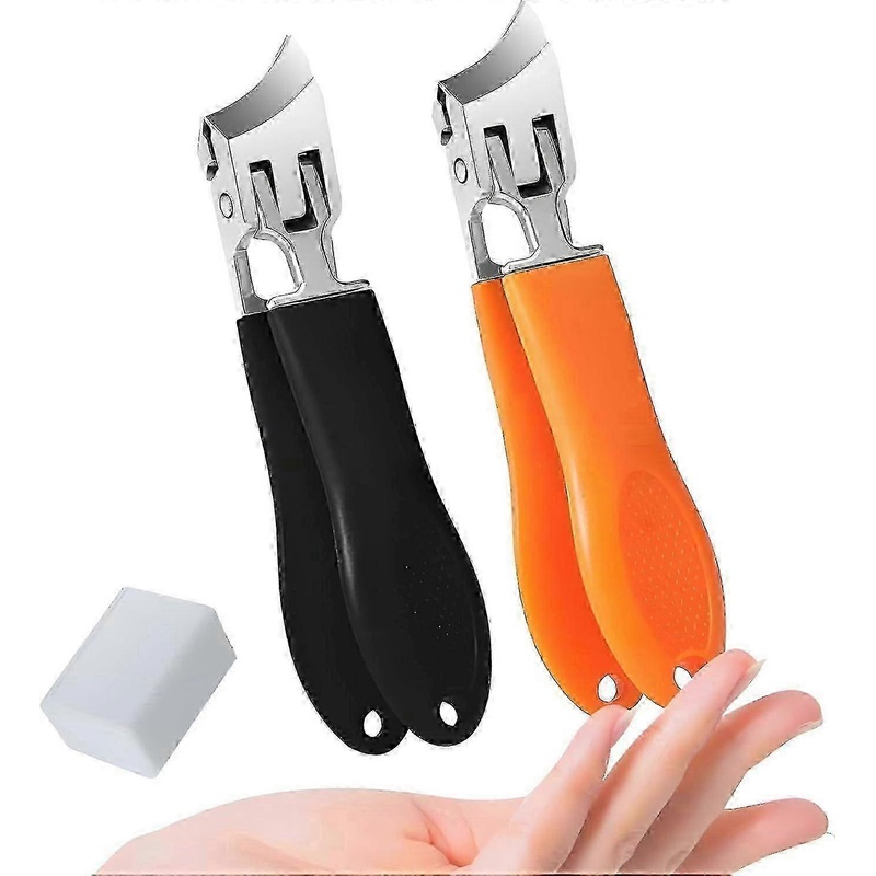 Wide Jaw Opening Anti-Splash Slanted Curved Nail Clipper by Acssart