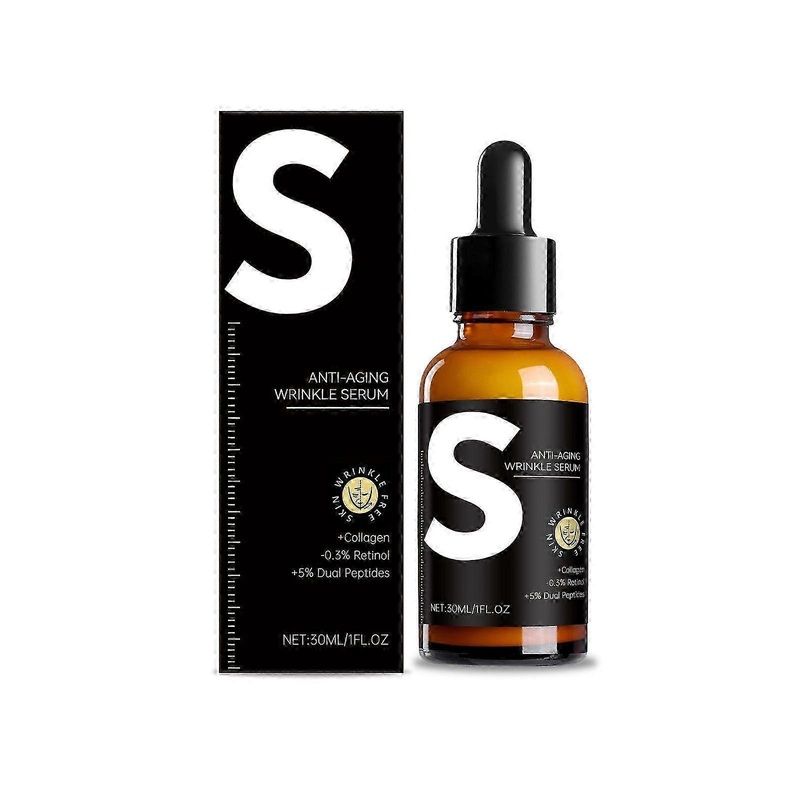 0.3% Retinol Anti-Aging Serum - Wrinkle Repair & Collagen Booster for Face, Night Facial Treatment, Brightening & Pore Minimizing, 1 fl oz