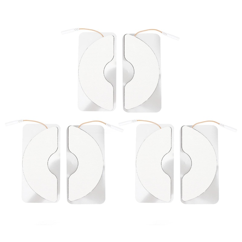 6pcs Electrode Patches Reusable Breast Electrode Patches Self Stick Muscle Stimulator Electrodes 2.5mm Hole