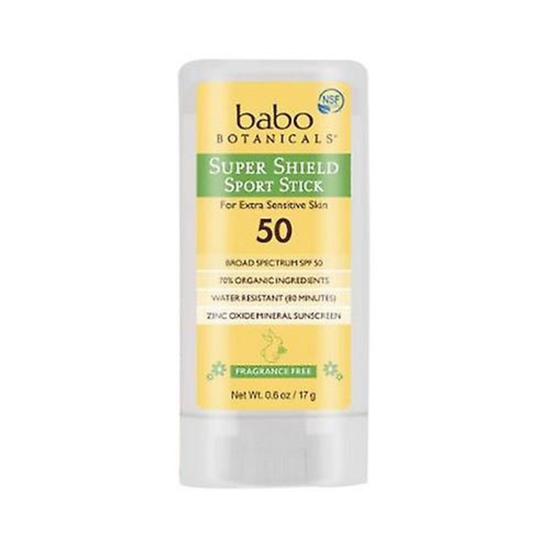 Babo Botanicals Super Shield Sport Stick, SPF 50 .6 Oz (Pack of 6)