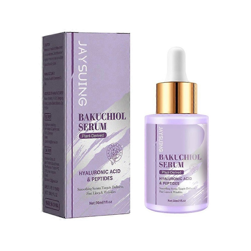 Brightening Bakuchiol Serum for Radiant, Hydrated & Firm Skin Anti-Aging Night Essence with Tremella & Peptides to Reduce Wrinkles