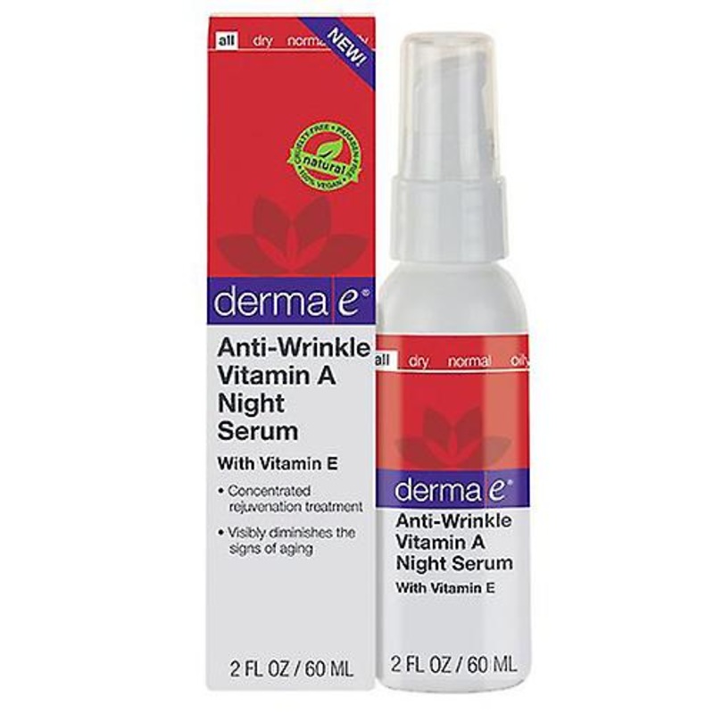 Derma e Anti-Wrinkle Vitamin A Night Serum, 2 oz (Pack of 1)