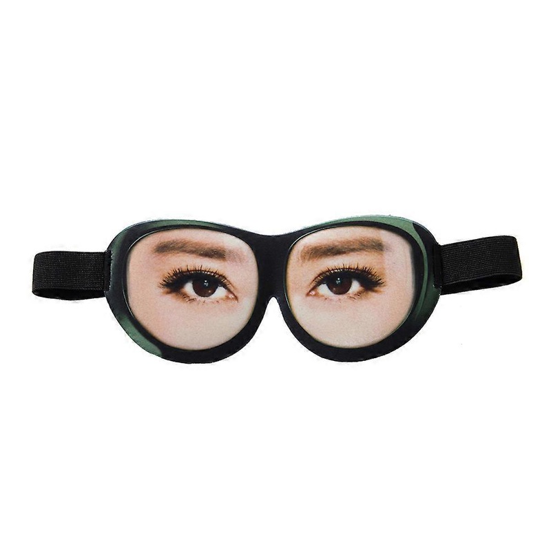 Funny eye mask (women's eyes), light blocking sleep facial mask with free travel bag