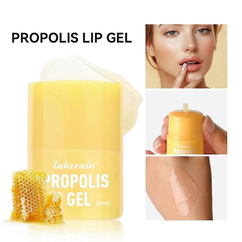 Honey Lip Butter, Propolis Lip Balm, Hydrating Bee Lip Balm Long-lasting Moisturize Smooth Lip Care, Fade Lip Line Soften Cuticles
