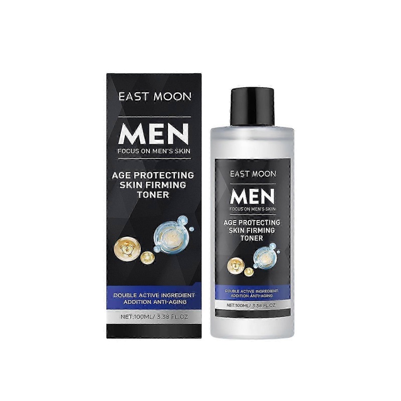 Men's Firming Toner - Hydrating Facial Care with Peptides & Almond Oil for Fine Lines