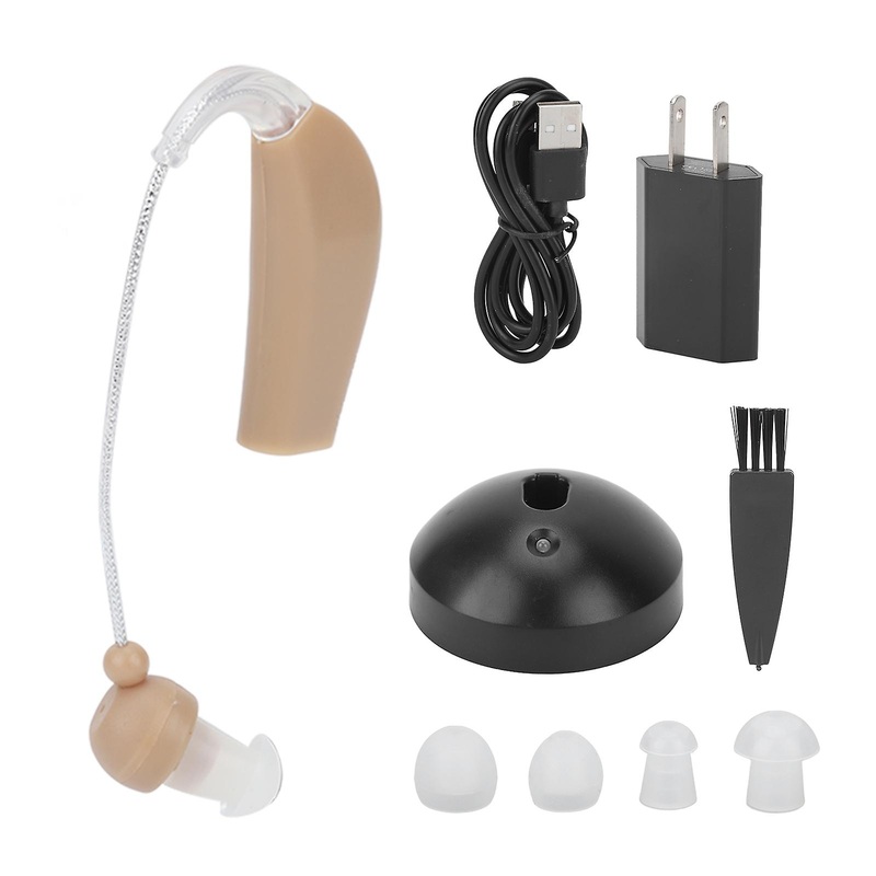 Rechargeable Sound Amplifier Comfortable Wear Clear Sounds Noise Reduction Hearing Aids US Plug 100?240V