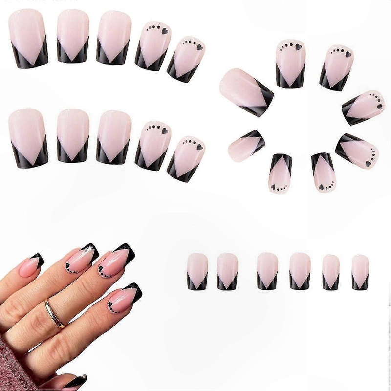 Square Nails with Minimalist Love Designs, Simple Elegant Nail Art Styles for Everyday Wear