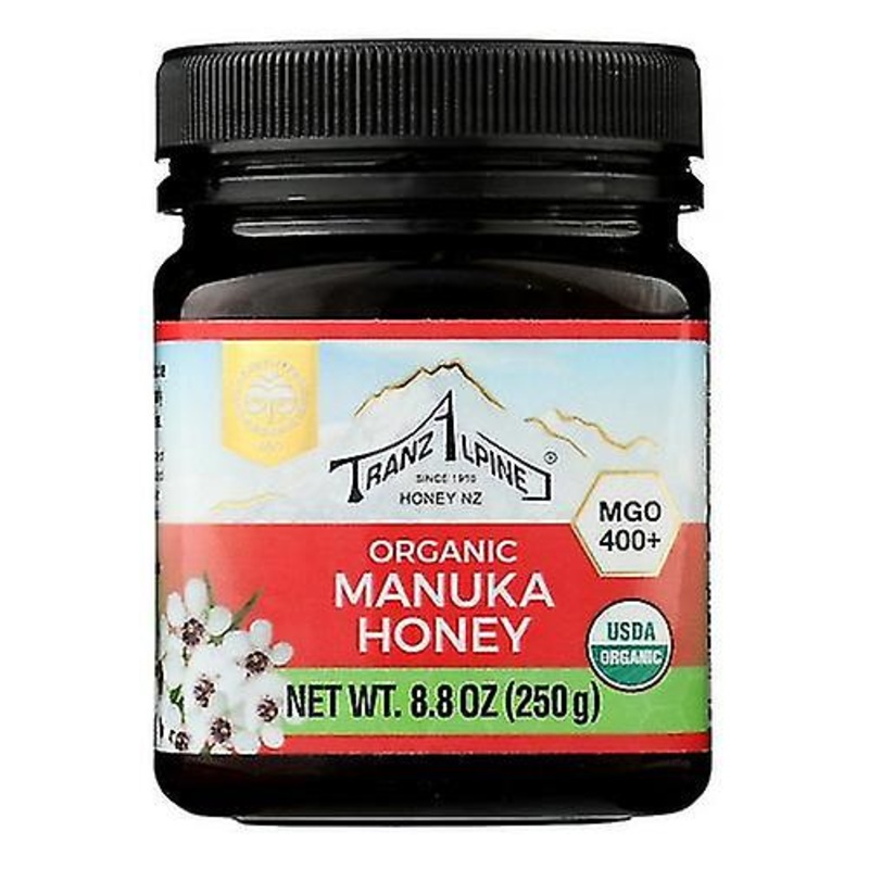 Tranzalpine Organic Manuka Honey MG400+, 8.8 Oz (Pack of 1)