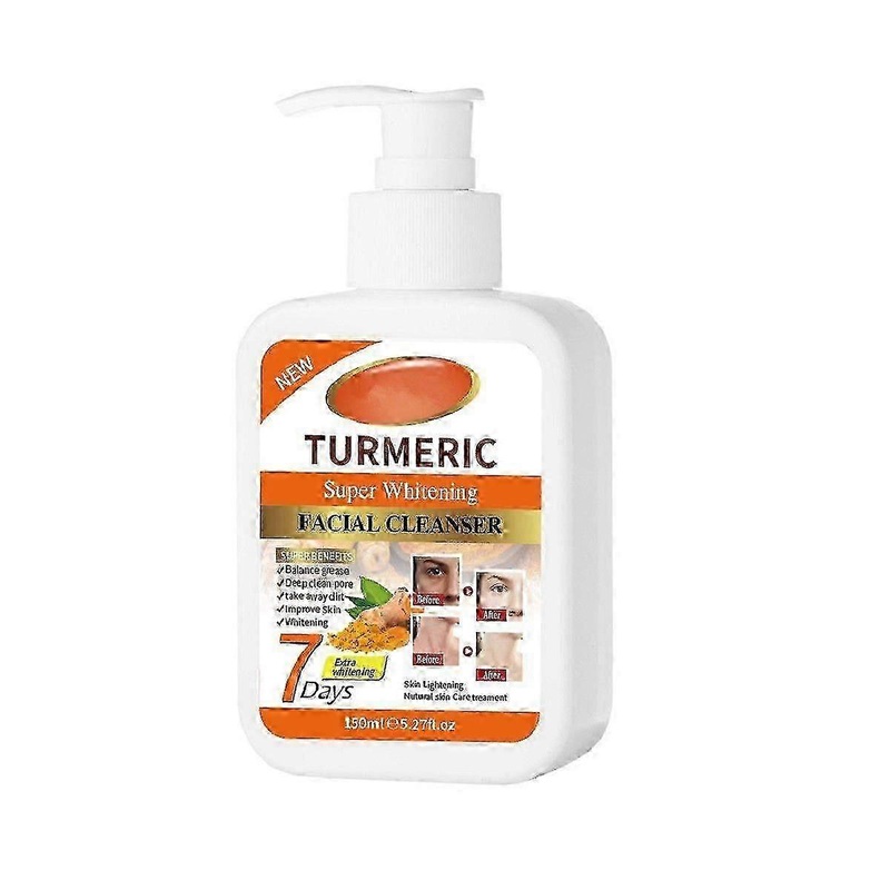 Turmeric Facial Cleanser, Turmeric Face Wash For Dull Skin, Deep Cleansing & Moisturizing, Exfoliating Face Wash for All Skin Types