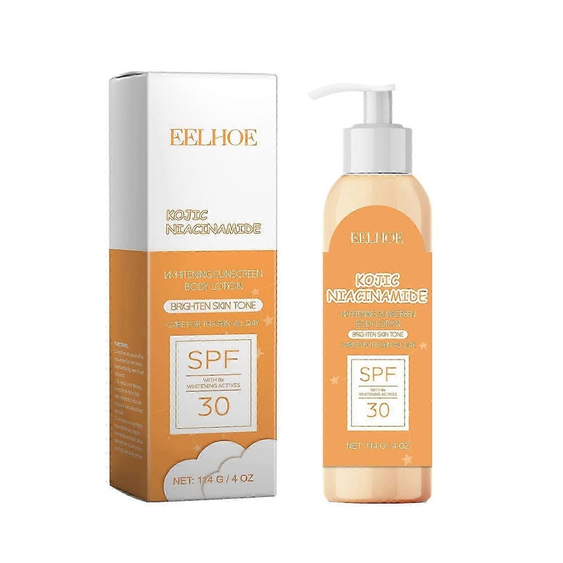 Whitening Sunscreen Body Lotion with Niacinamide - UV Protection & Moisturizing, 114g