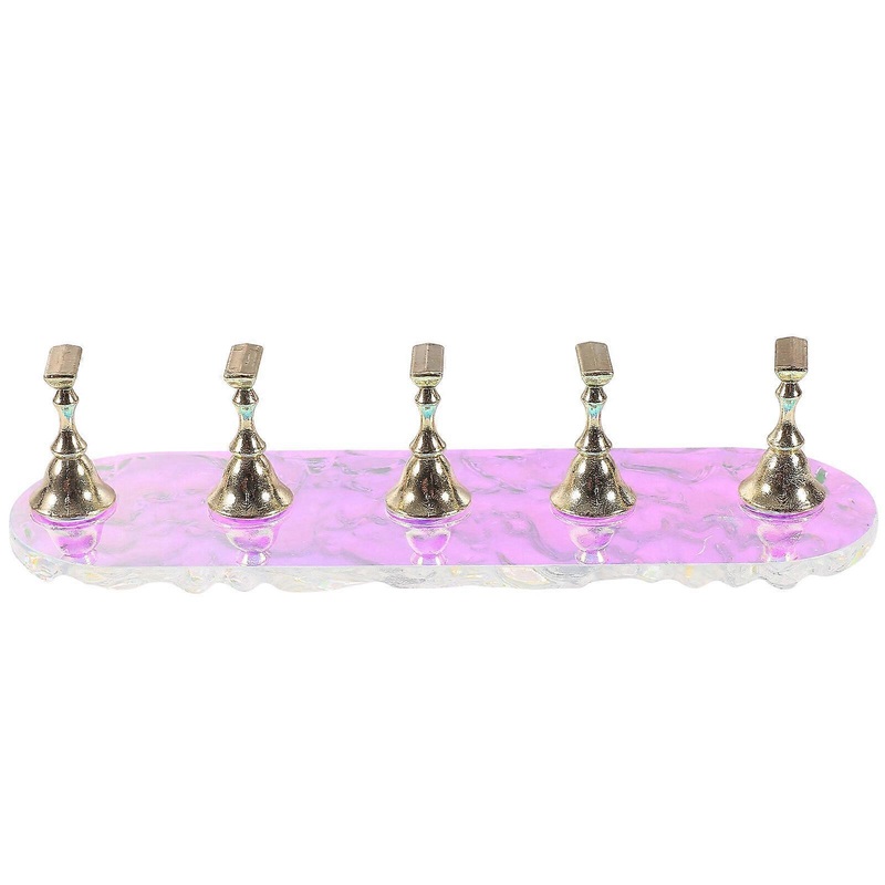 1 Set Press on Nail Stand Nail Art Display Stand Fake Nails Display Holder with Base