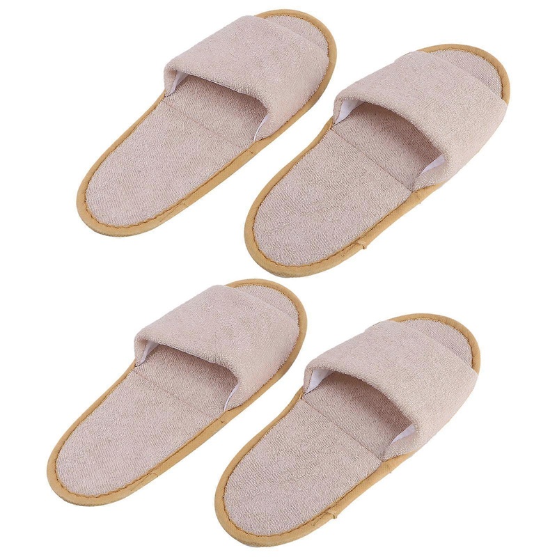2 Pairs Folding Travel Slippers Portable Slippers Breathable Household Slippers