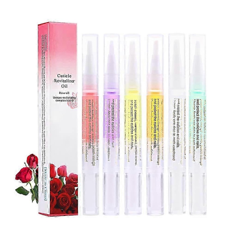 2025 6Pcs Nail Cuticle Oils Nail Nutrition Oil Pen Nail Nourishment Pens 6 Smell Cuticle Revitalizer for Agnail Nourish Skin Nail Care