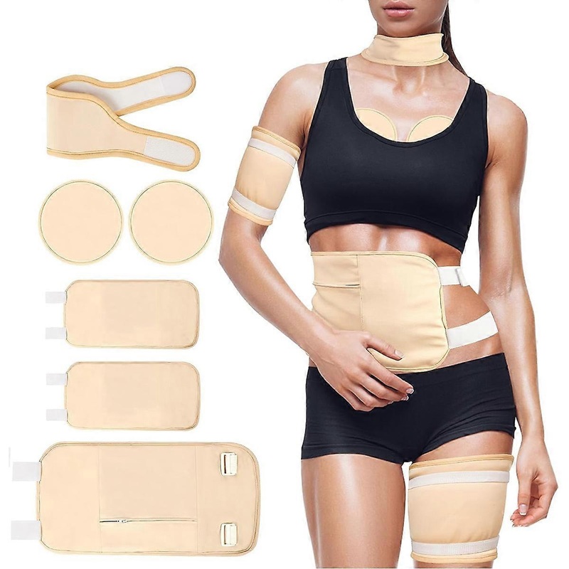 6 Pack Castor Oil Pack for Chest, Neck and Abdomen, Reusable Compress Castor Oil Pack Wrap
