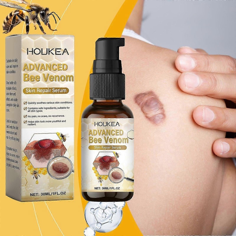 Bee Venom Skin Repair Serum, Natural Bee Venom Serum, Bee Venom Anti-wart Care Serum, Delicate And Smooth Skin, For All Skin Types