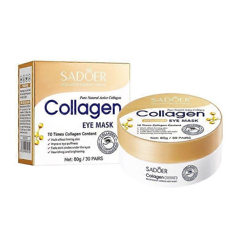 Collagen Anti Aging Eye Mask, 30 Pairs Nourishing & Firming Eye Mask for Puffiness and Bags Under Eyes,Fade Dark Circles,Smoothing Wrinkles
