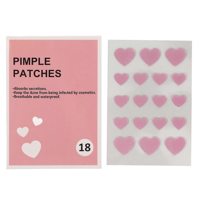Hydrocolloid Acne Absorbing Cover, Invisible Protection for Facial Skin Care, Love Heart Pimple Patches for Face Lighten Acne Marks, Reduce