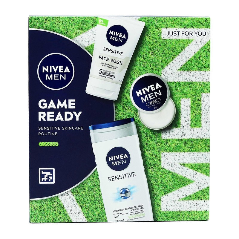 Nivea Men Game Ready Sensitive Skincare 3 Piece Set