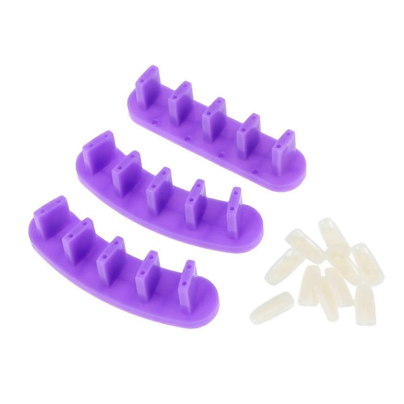 Sticky Cosmetic Brush Holder For Nail Art Practice, Multi-slot Cosmetic Brush Stand Durable Plastic Construction
