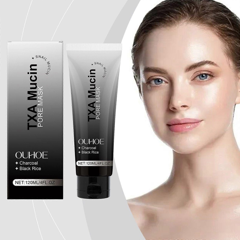 120ml TXA Pore Mask  Charcoal & Black Rice Clay for Clear Skin Texture