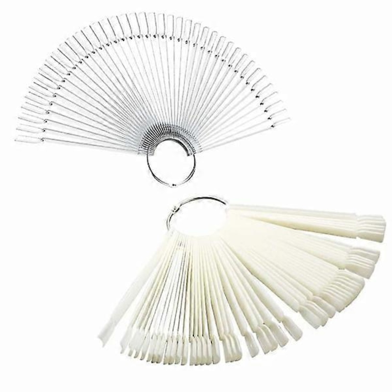 2 set nail display nail tips, nail art tips stick presentation nail art practice tool display (100 pcs)