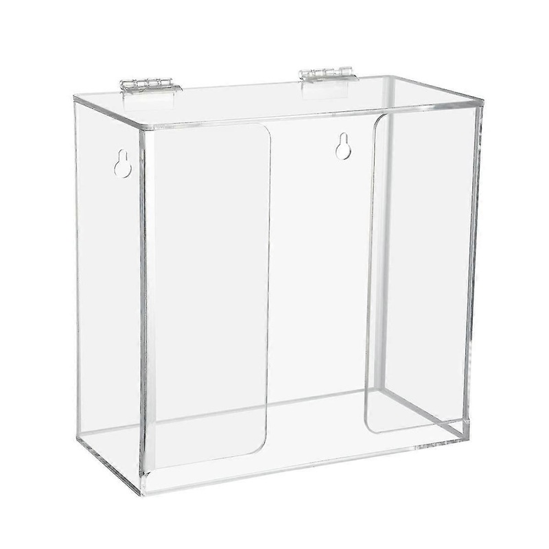 Face Mask Dispenser Box Acrylic Glove Holder Station With Lid compatible with Disposable Emesis Bag, Shoe Cover