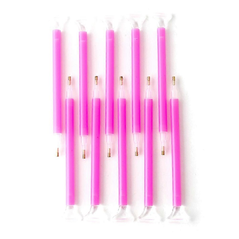 Professional Nail Art Embroidery Decoration Kits, 10Pcs of Dual-Ended Diamond Art Pens with Special Suction for Precise Rhinestone Picker, Antiskid