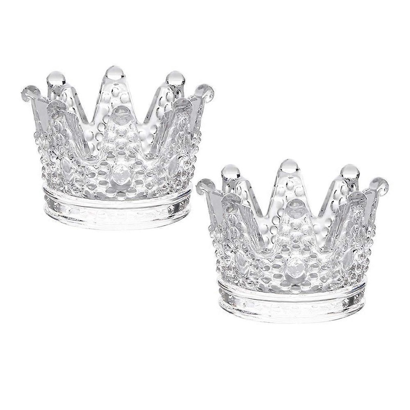 Professional Nail Art Tool, Crown-Shaped Glass Dappen Dish Clear Glass Crystal Cup Easy to Clean, Acrylic Liquid Powder Mixing Crystal Bowl For Home