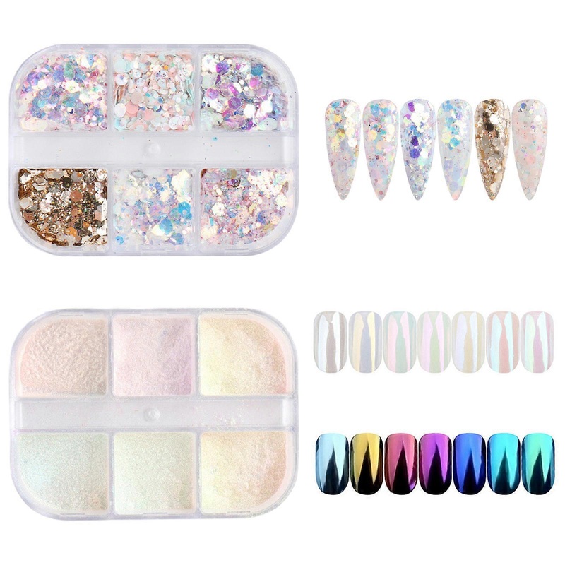 Square Press-on Nails, Shiny Punk Style Metallic Gold Color False Acrylic Sticks, Glossy Full Cover Artificial False Tips, Short Reflective Mirror