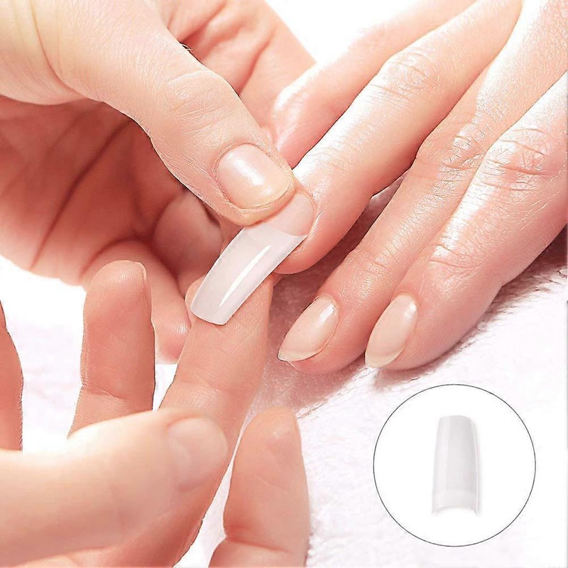 Ultimate Nail Styling, Professional Nail Extension French Acrylic Style, Light Flexible Half Cover Tips, For Home Diy (500Pcs)