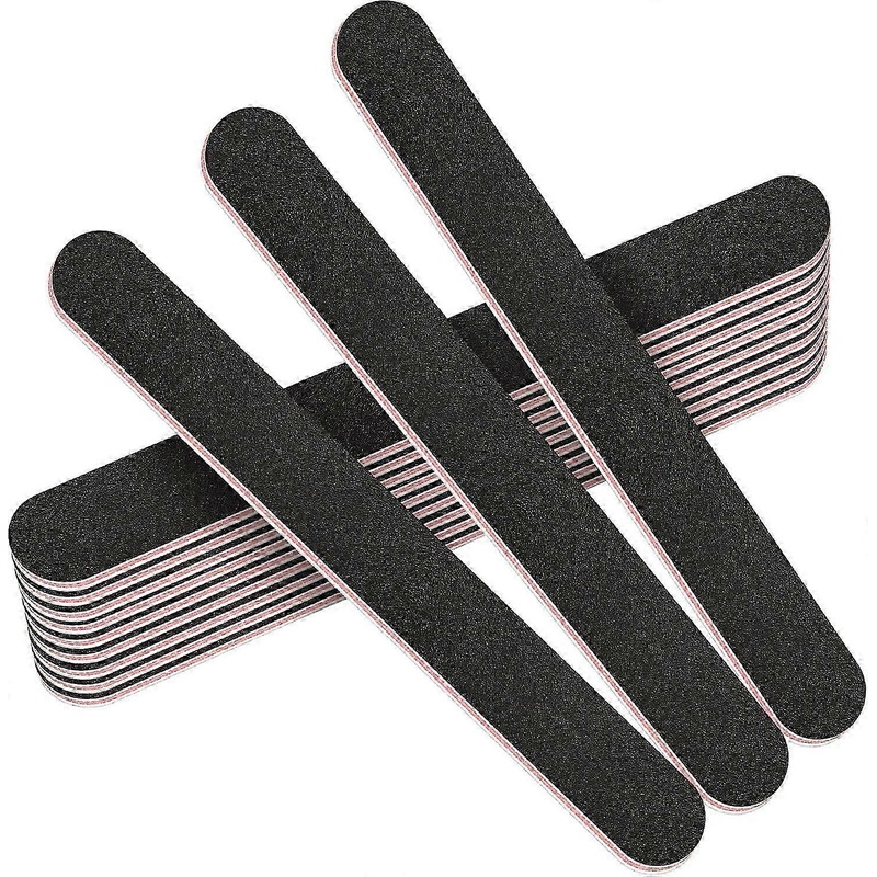 12 PCs Nail Files Double Sided Emery Boards Fingernail Files for Natural/False Nails, Nail Styling Set for Home and Salon Use