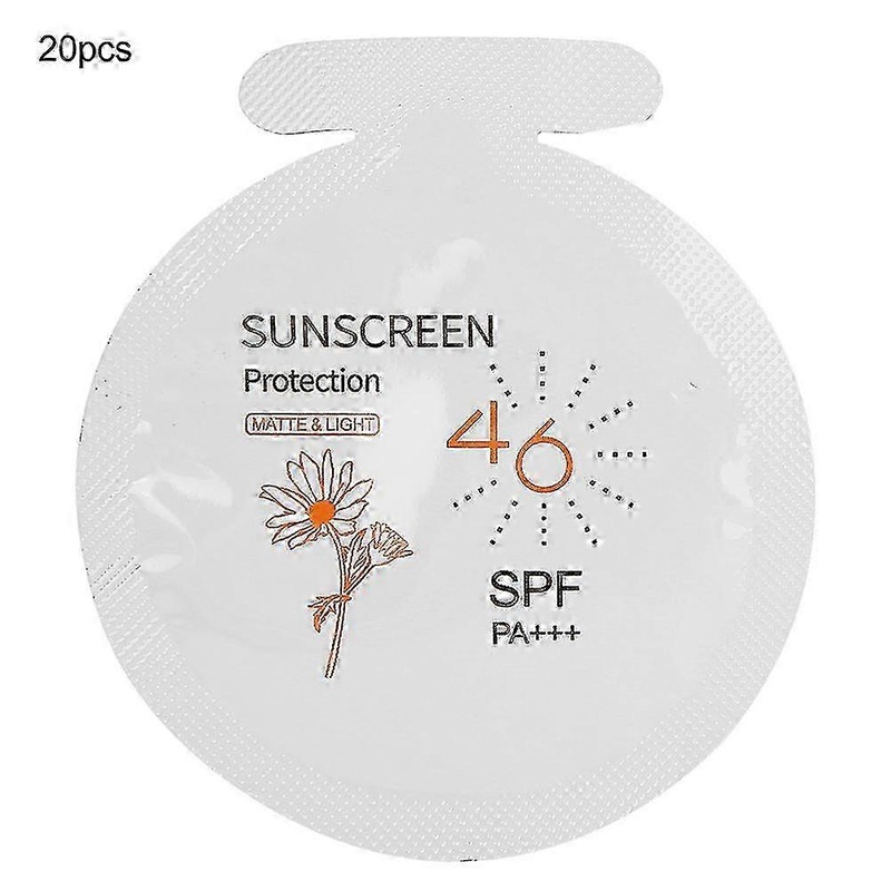 20pcs 3ml SPF46+ Sunscreen & Sunblock UV Isolation Cream