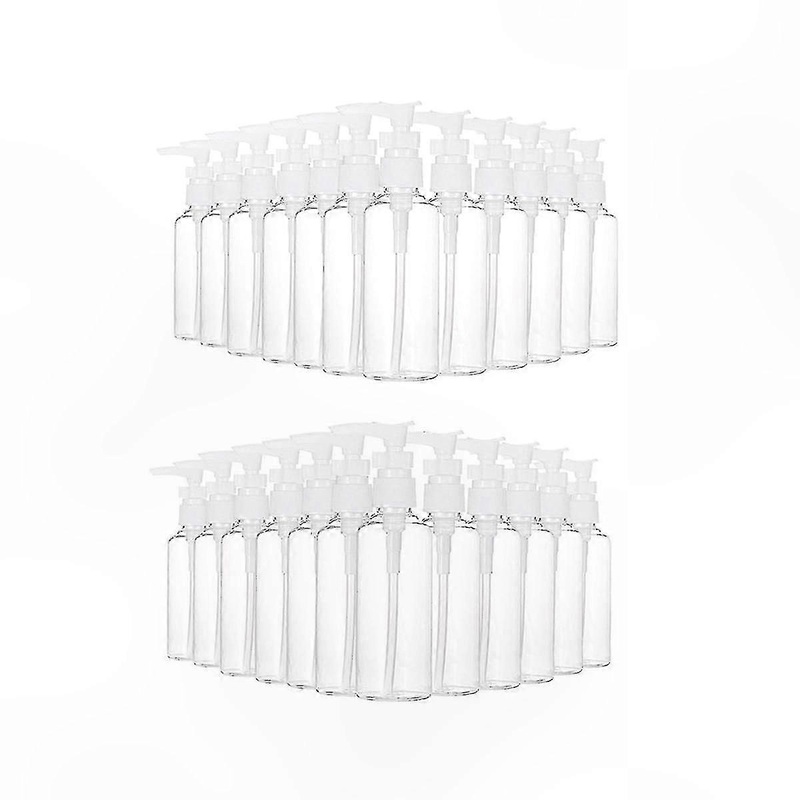 3.4oz Transparent Travel Pump Bottles, 24 Pack Lotion Dispensers for Massage Oil & Liquids