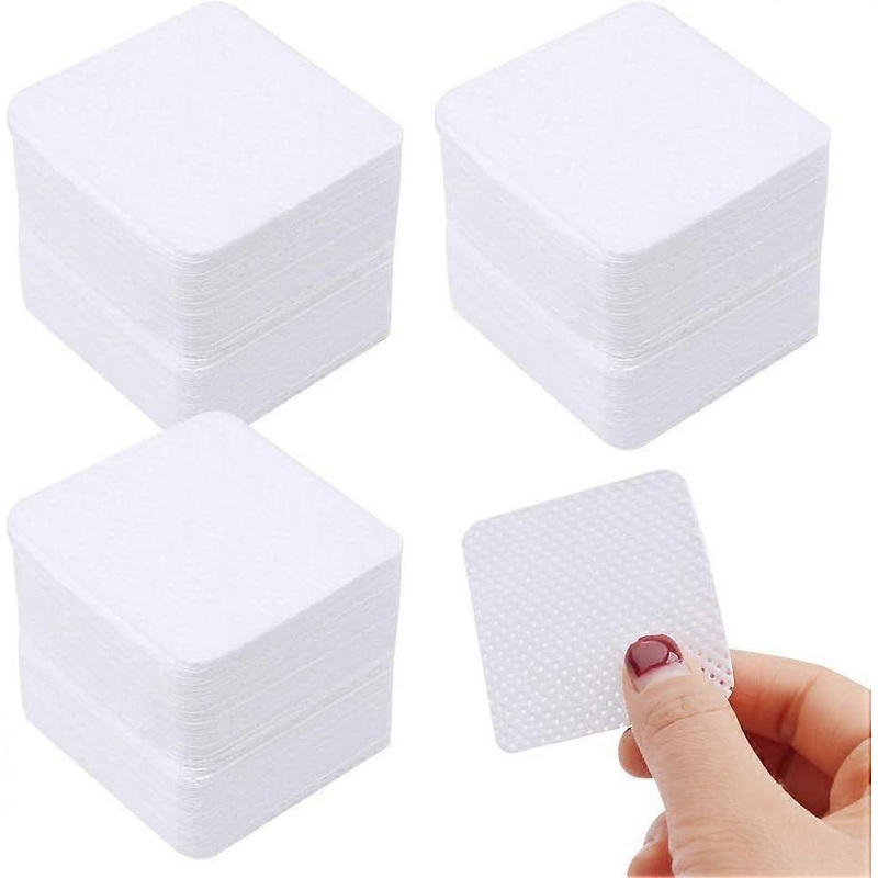 300pcs Lint-Free Gel Nail Cotton Pads, Cleaner Degreaser Wipes - White