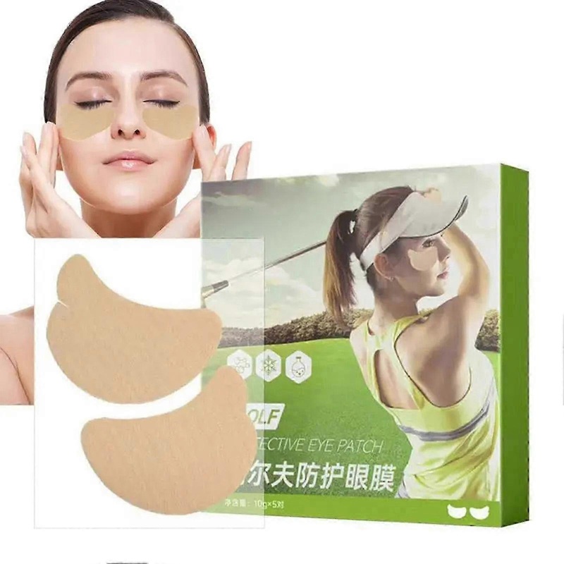 5/15 Pairs Sunscreen Face Patch Golf Sunscreen Patches Anti-Sweat Moisturizing Sun Protection Stickers for Golfs Beach Travel