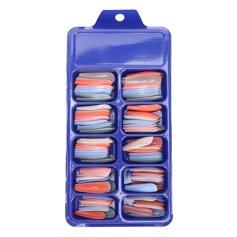 Pure Color Full Cover False Nail Tip, Home Salon Manicure Tool