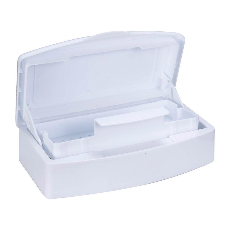 Salon-grade Sterilization Kit, Nail Art Tool Clean Box, Transparent Lid, Self-draining Basket