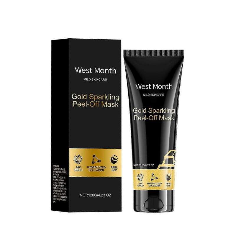 West&MonthGold Peel Mask, 24k Gold Collagen Peel Mask Firming Moisturizing And Cleansing MaskWest Month Gold Peel Mask, 24k Gold Collagen Peel Mask Fi