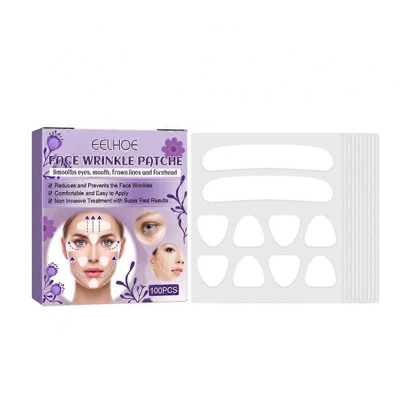 10/100 Pcs Forehead Wrinkle Patches Hydrolyzed Collagen Facial Skin Lifting