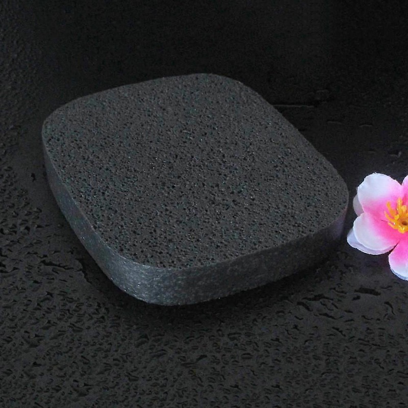 3pcs /lot Soft Bamboo Charcoal Facial Puff Natural Black Bamboo Sponge
