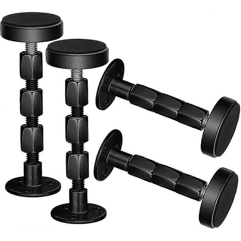 Black Headboard Stabilizers Headboard Adjustable Threaded Bed Frame Anti-Shake Tool DIY Combination from 1.5"-4.5" (Pack of 4)~SNNGV