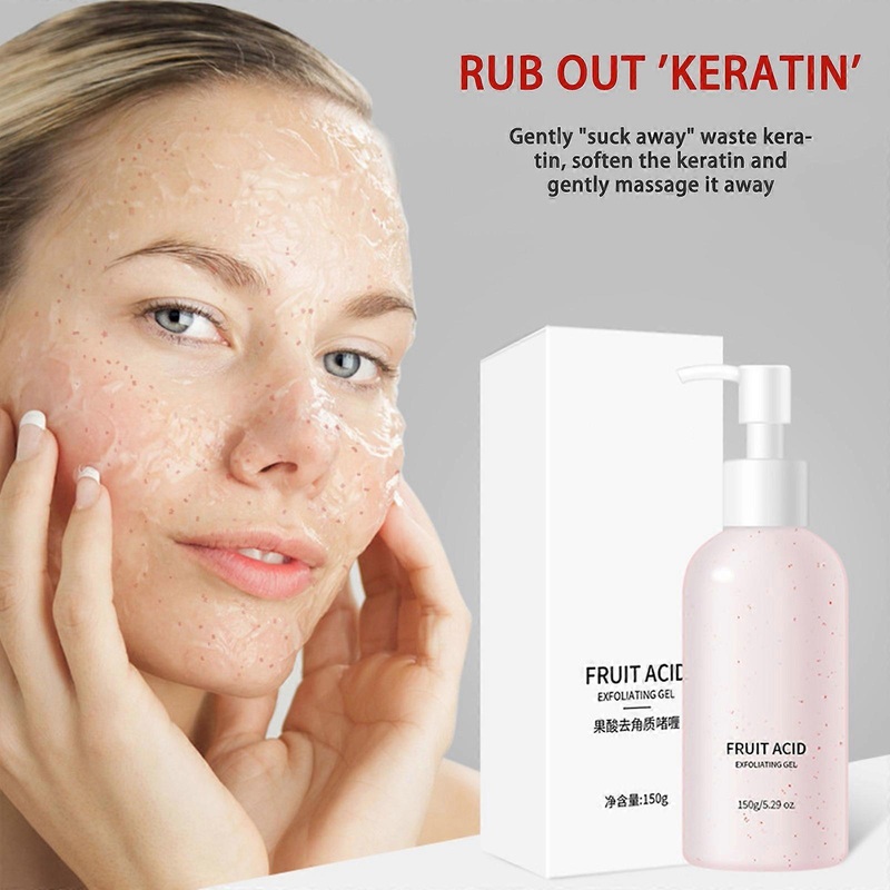 Body Scrub Fruit Exfoliating Facial Gel Gentle Pore Cleansing Moisturizing Brightening Body Scrub Exfoliating Balm 150g