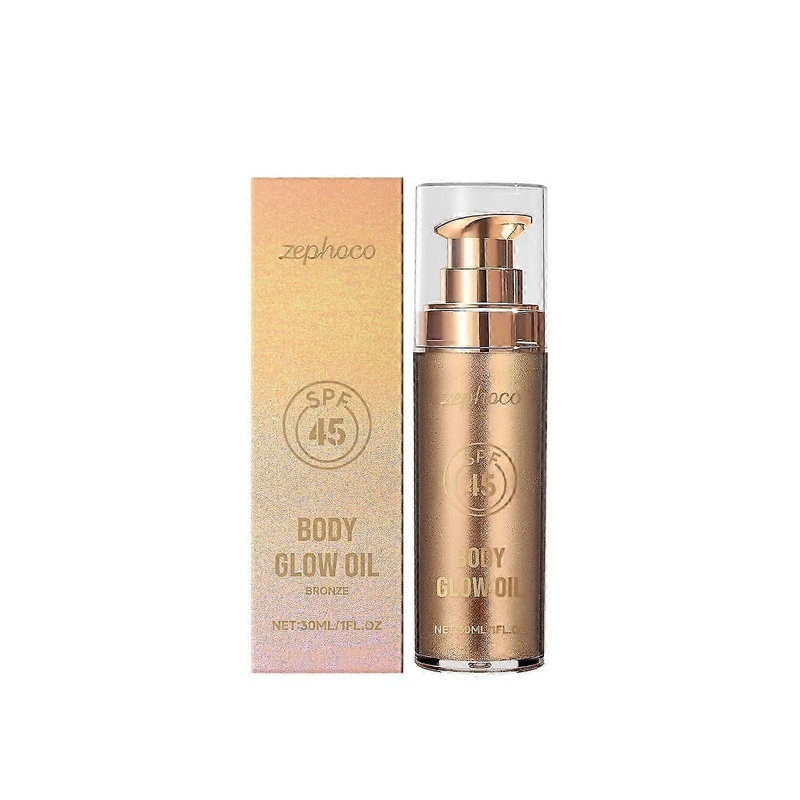 Body Shimmer Oil, Shimmer Body Oil, Body Glow Oil - Non-sticky Shimmering Body Oil, Body Luminizer Glitter Body Oil, Waterproof Body Highlighter Makeu
