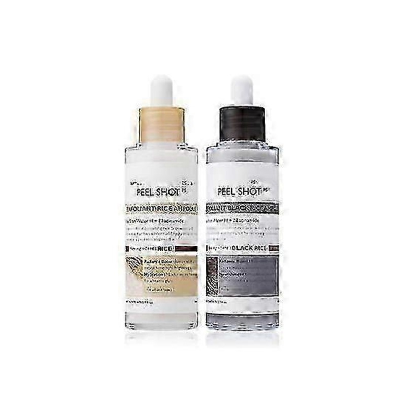 Exfoliating Rice Ampoule Duo - White and Black Rice Scrub for Face and Body
