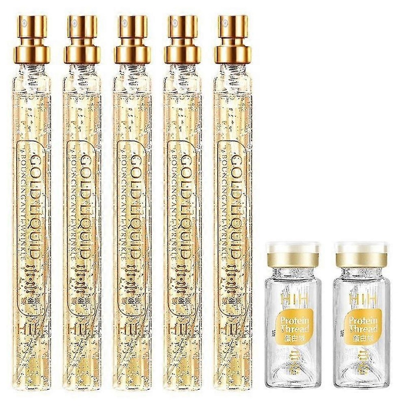 Gold Facial Protein Peptide Essence Set Lifting Firming Anti-wrinkle Moisturizing Collagen Thread Facial Essence Skin Care