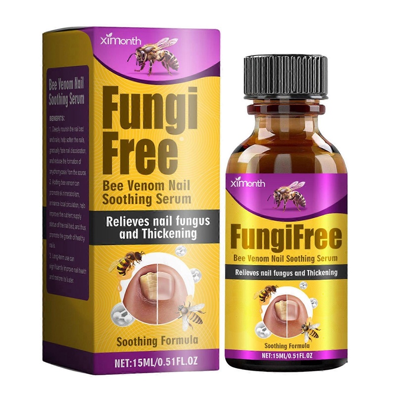 1-3pcs Bee-venom Nail Treatments Serum Effective Toenail Strengthening Serum Natural Nail Growth Liquid for Men Women