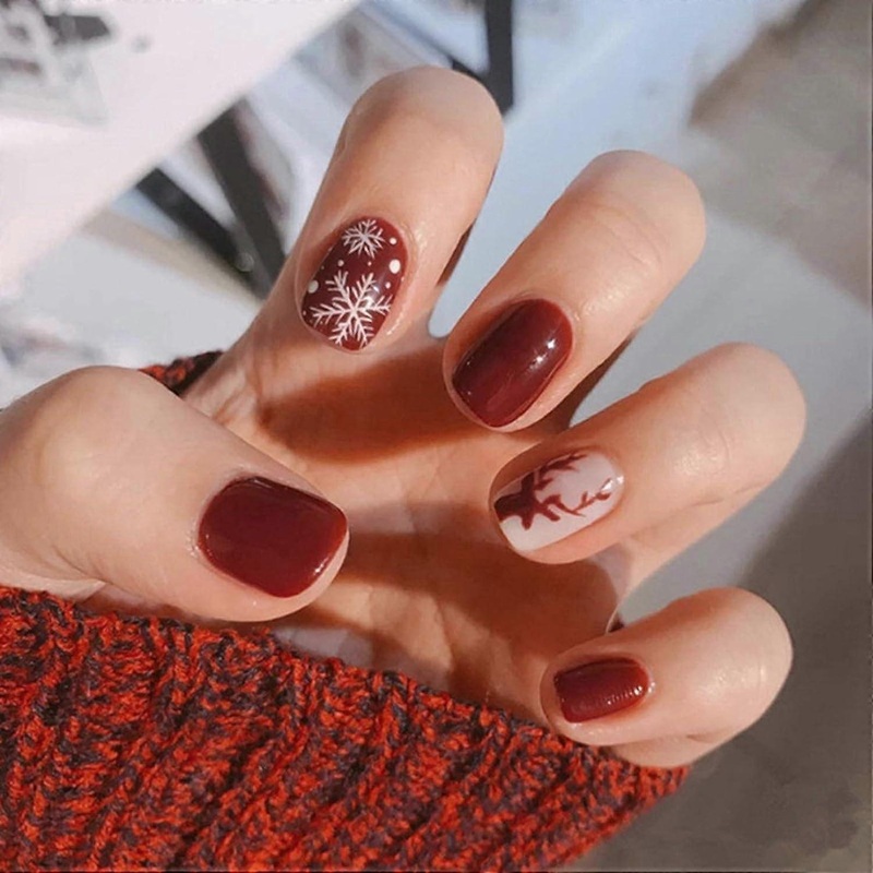 1 set of manicure fake nails (P139 [glue])Beauty and Health
