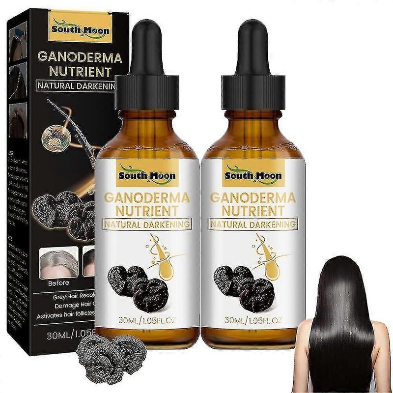 Anti-greying Hair Serum Black Ganoderma Lucidum White To Black Black Hair Solution 30ml